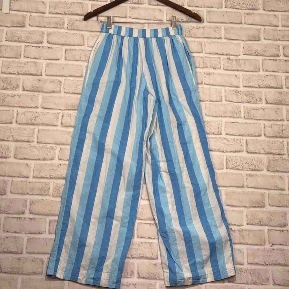 by Anthropologie Women's‎ Size XXS The Wren Boxer Pants Blue White Pajamacore - Picture 4 of 4